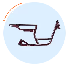 Ocelový <br>rám